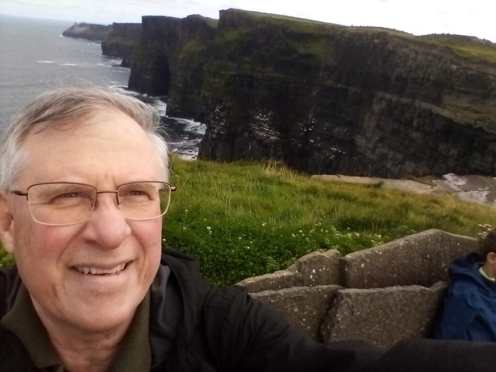 after learning Irish from Michigan went to Cliffs of Moher