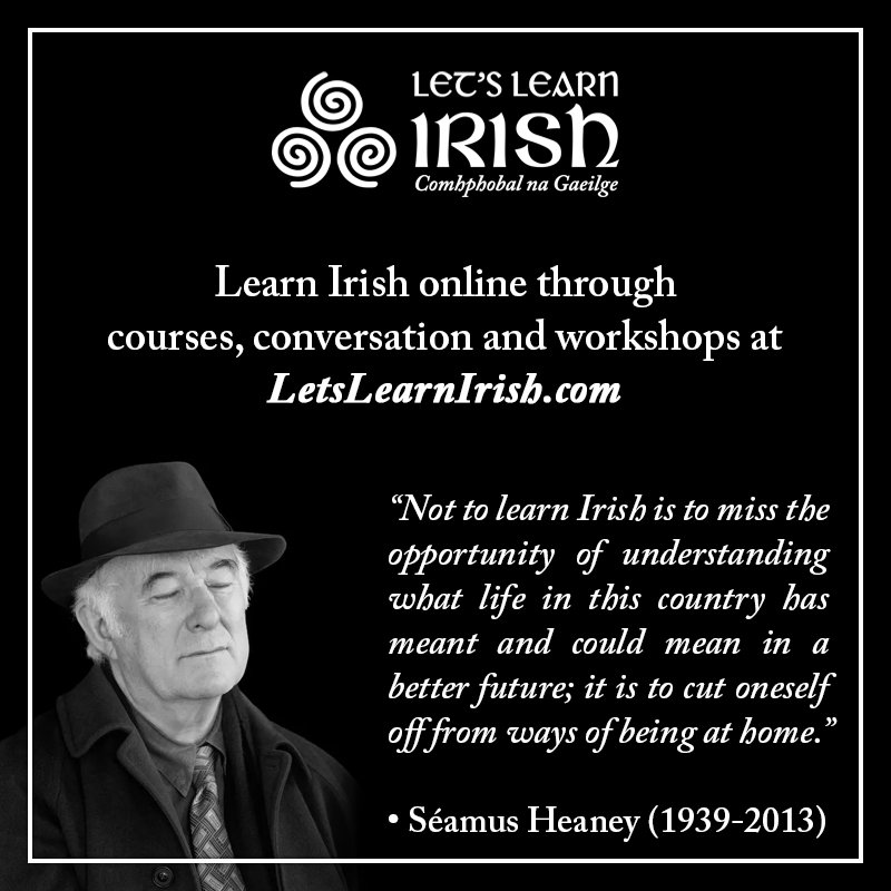 Seamus Heaney quote on the Irish Language