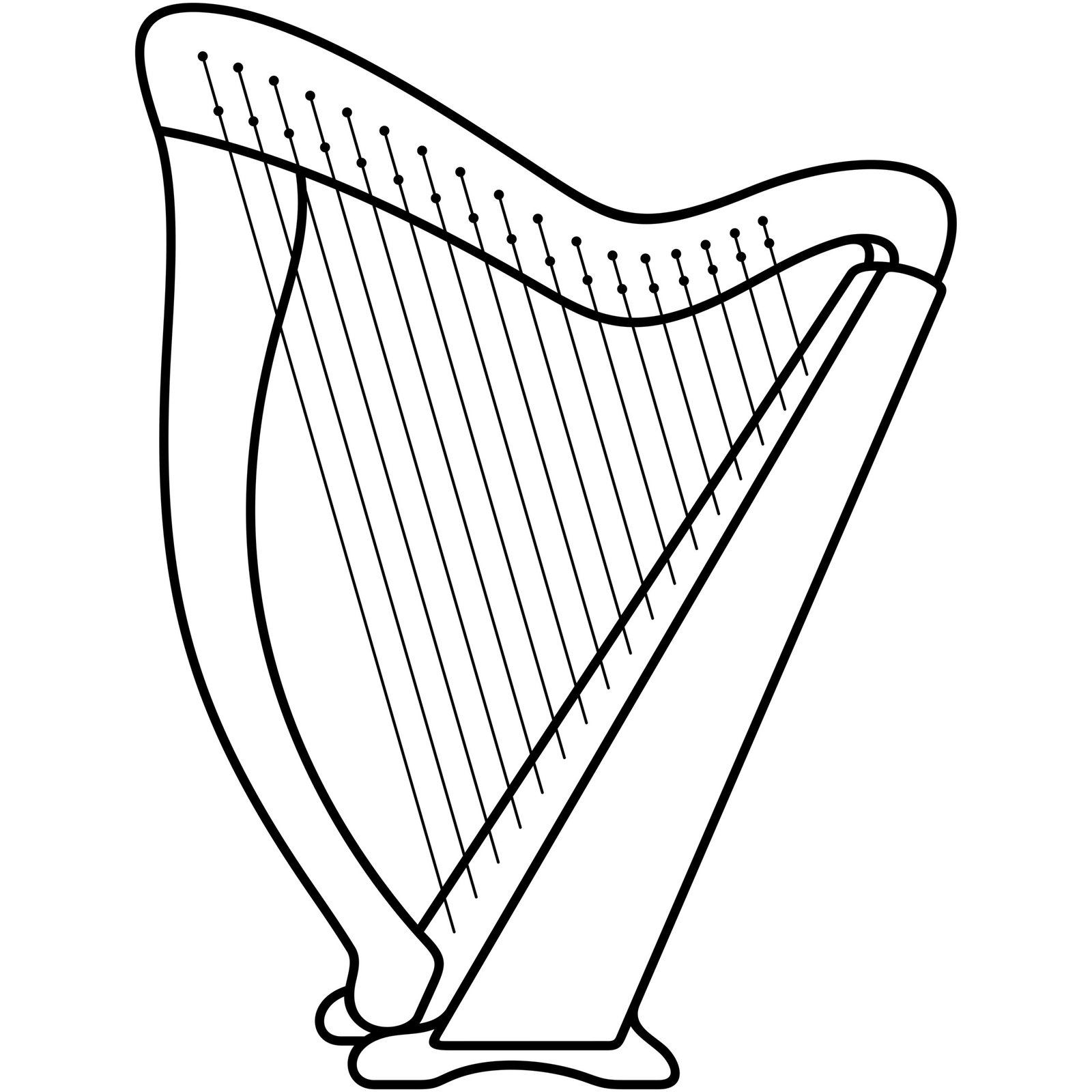 Stringed musical instrument harp Stringed musical instrument harp